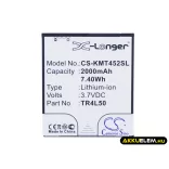 Utángyártott KAZAM mobil Li-ion akkumulátor 3.7V 2000mAh TR4L50, TR4L50-CBCMB10001885 - CameronSino