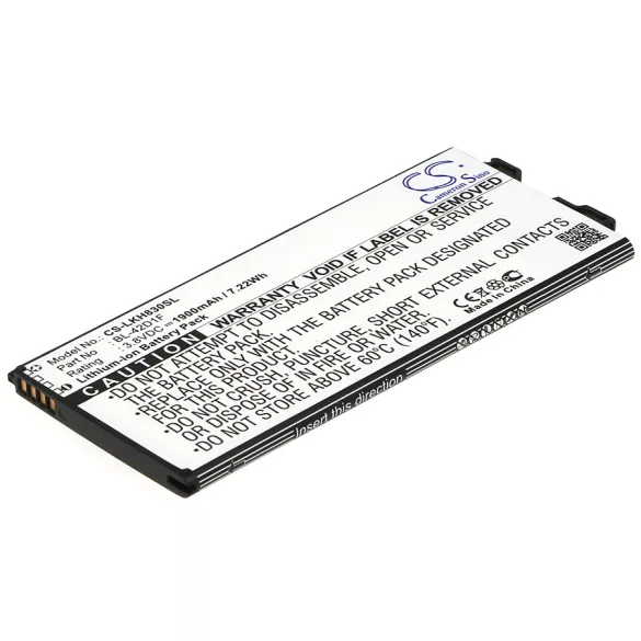 Utángyártott LG mobil Li-ion akkumulátor 3.8V 1900mAh BL-42D1F, EAC63238901 - CameronSino