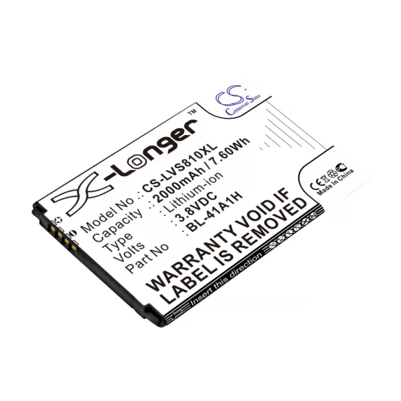 Utángyártott LG mobil Li-ion akkumulátor 3.8V 2000mAh BL-41A1H, EAC62638301 - CameronSino