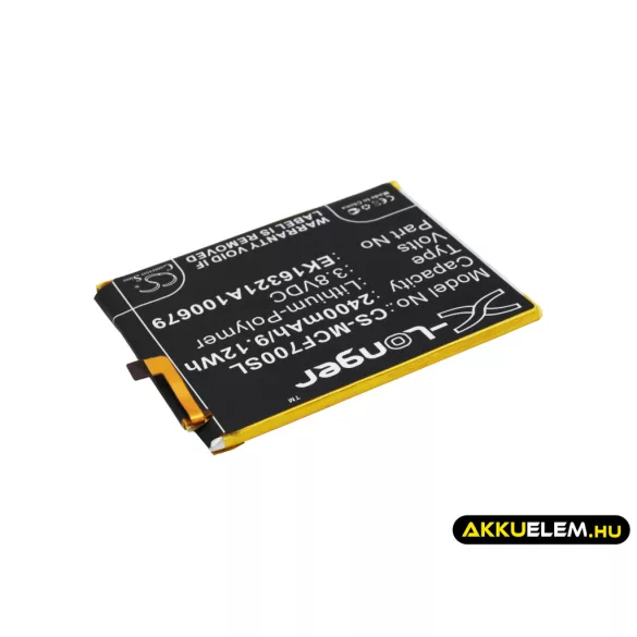 Utángyártott Mobistel mobil Li-Polymer akkumulátor 3.8V 2400mAh EK16321A100679 - CameronSino