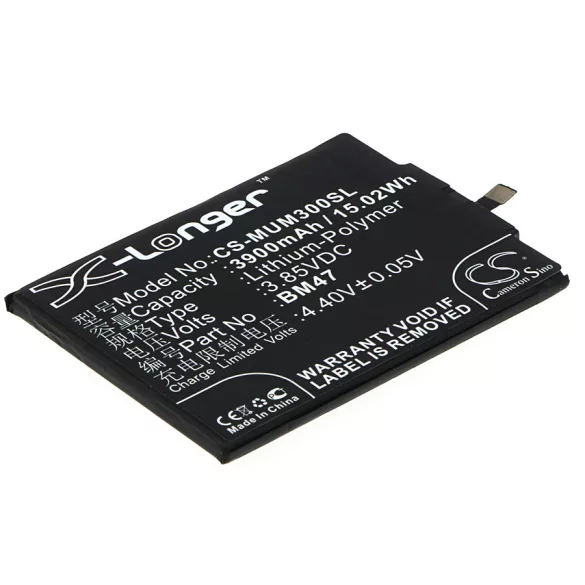 Utángyártott Xiaomi mobil Li-Polymer akkumulátor 3.85V 3900mAh BM47 - CameronSino