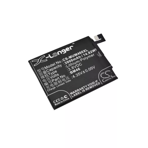 Utángyártott Xiaomi mobil Li-Polymer akkumulátor 3.8V 3900mAh BM46 - CameronSino
