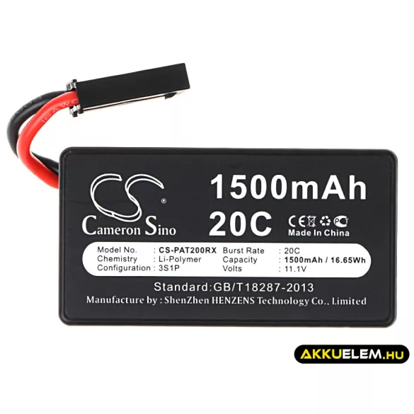Utángyártott Parrot drón akkumulátor 11.1V 1500mAh - CameronSino