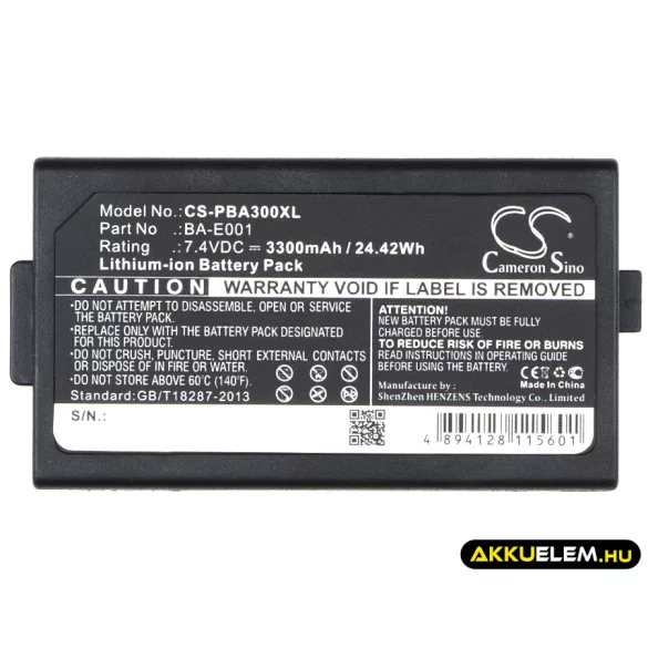 Utángyártott Brother Hordozható nyomtató Li-ion akkumulátor 7.4V 3300mAh BA-E001, PJ7 - CameronSino