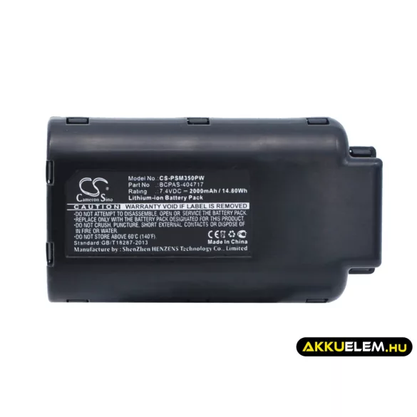 Utángyártott Paslode szerszámgép Li-ion akkumulátor 7.4V 2000mAh BCPAS-404717, BCPAS-404717HC - CameronSino