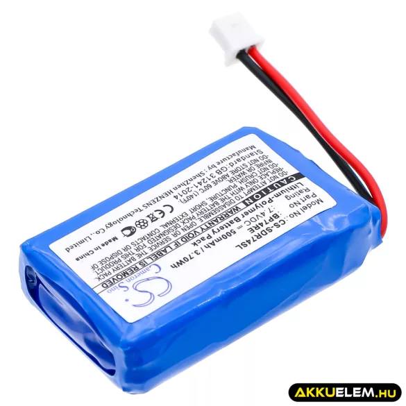 Utángyártott Dogtra Kutyanyakörv Li-Polymer akkumulátor 7.4V 500mAh  BP74R3P, AE562438P6H - CameronSino