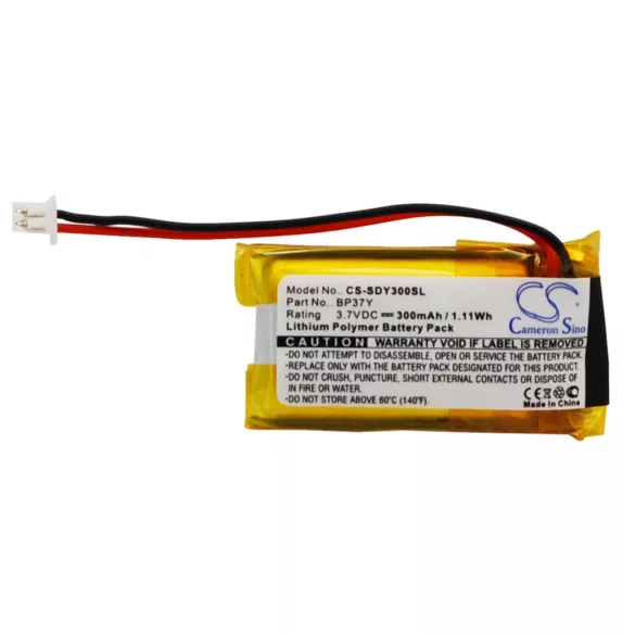 Utángyártott Dogtra Kutyanyakörv Li-Polymer akkumulátor 3.7V 300mAh BP-37Y, BP37Y - CameronSino
