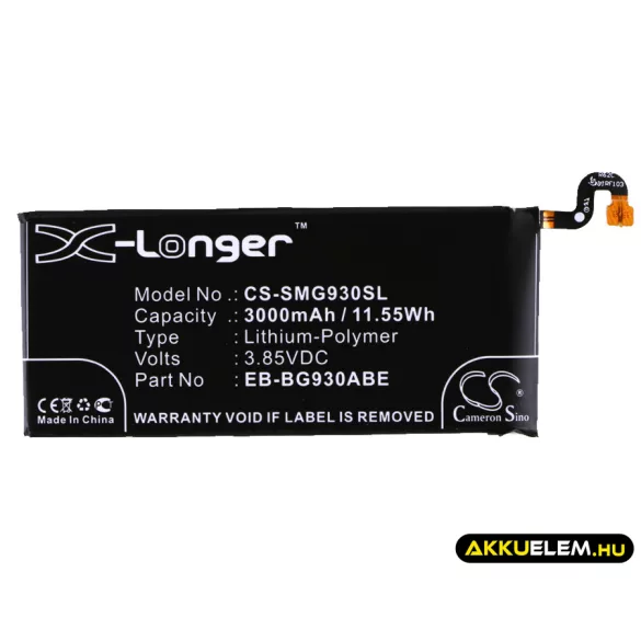 Utángyártott Samsung mobil Li-Polymer akkumulátor 3.85V 3000mAh EB-BG930ABE, EB-BG930ABA - CameronSino