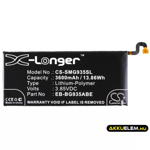 Utángyártott Samsung mobil Li-Polymer akkumulátor 3.85V 3600mAh EB-BG935ABE, EB-BG935ABA - CameronSino