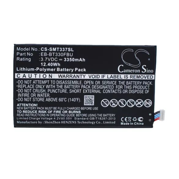 Utángyártott Samsung Tablet Li-Polymer akkumulátor 3.7V 3350mAh EB-BT330FBU - CameronSino