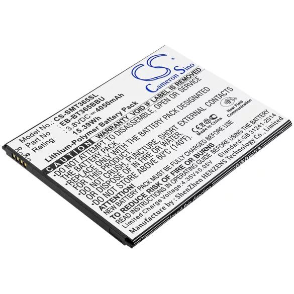 Utángyártott Samsung Tablet Li-Polymer akkumulátor 3.8V 4050mAh EB-BT365BBU, EB-BT365BBC - CameronSino