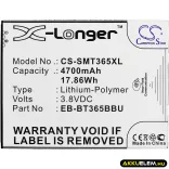 Utángyártott Samsung Tablet Li-Polymer akkumulátor 3.8V 4700mAh EB-BT365BBU, EB-BT365BBC - CameronSino