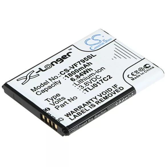 Utángyártott Vodafone mobil Li-ion akkumulátor 3.8V 1800mAh TLi017C2 - CameronSino