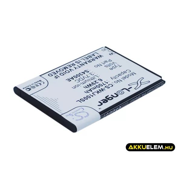 Utángyártott Wiko mobil Li-ion akkumulátor 3.7V 1700mAh S4300AE - CameronSino