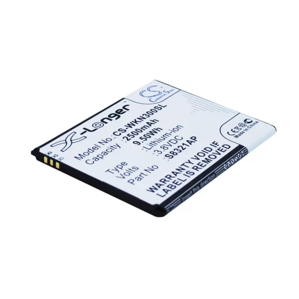 Utángyártott Wiko mobil Li-ion akkumulátor 3.8V 2500mAh SLIDE, S8321AP - CameronSino