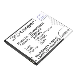   Utángyártott Wiko mobil Li-Polymer akkumulátor 3.8V 2500mAh 5251, S104-V02000-012 - CameronSino