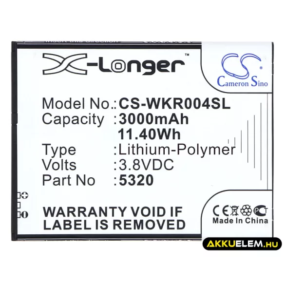Utángyártott Casper mobil Li-Polymer akkumulátor 3.8V 3000mAh - CameronSino