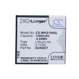 Utángyártott Wiko mobil Li-ion akkumulátor 3.7V 1200mAh SUNSET - CameronSino