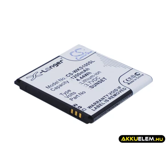 Utángyártott Wiko mobil Li-ion akkumulátor 3.7V 1200mAh SUNSET - CameronSino