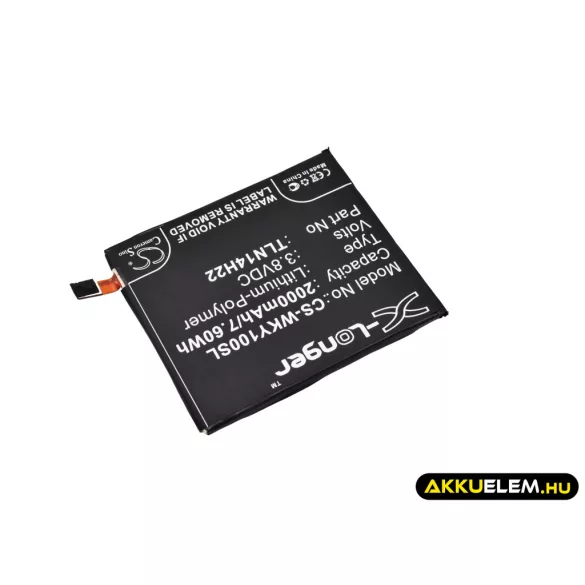 Utángyártott Wiko mobil Li-Polymer akkumulátor 3.8V 2000mAh TLN14H22, TLE14E20 - CameronSino