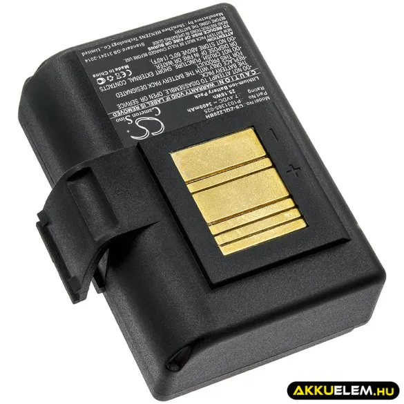 Utángyártott Zebra Hordozható nyomtató Li-ion akkumulátor 7.4V 3400mAh AT16004, BTRY-MPP-34MA1-01 - CameronSino