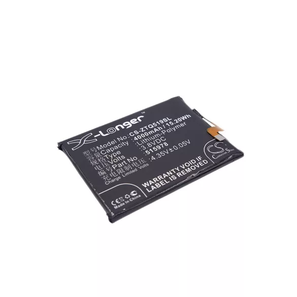 Utángyártott ZTE mobil Li-Polymer akkumulátor 3.8V 4000mAh 515978, E169-515978 - CameronSino