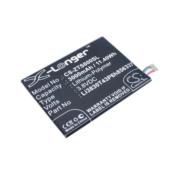 Utángyártott BlackBerry mobil Li-Polymer akkumulátor 3.8V 3000mAh BCC100-1, Li3830T43P6h856337 - CameronSino