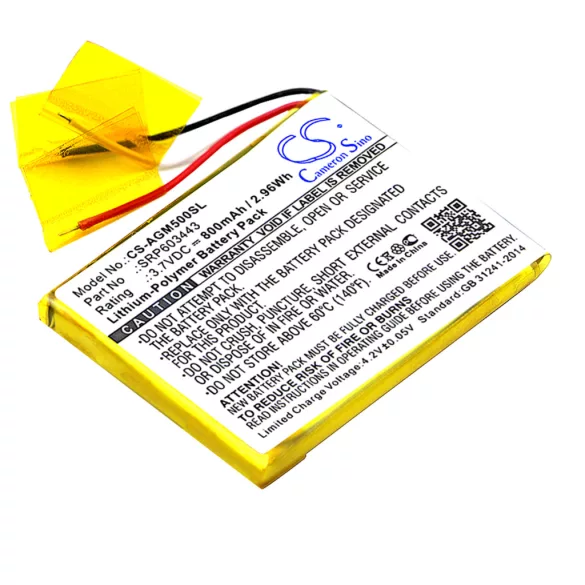 Utángyártott Astro Vezeték nélküli fejhallgató Li-Polymer akkumulátor 3.7V 800mAh SRP603443 - CameronSino