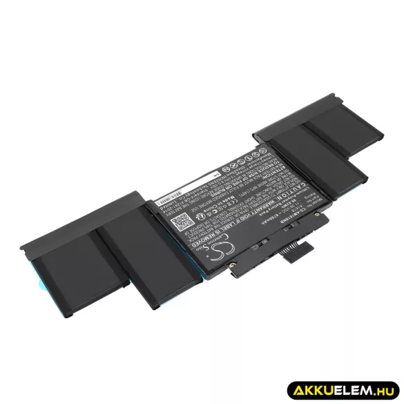 Utángyártott Apple laptop Li-Polymer akkumulátor 11.36V 8700mAh A1618, 020-00079 - CameronSino
