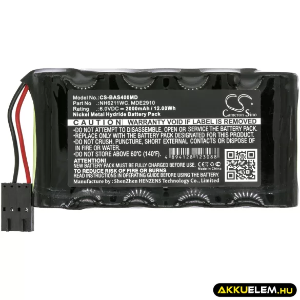 Utángyártott Baxter Healthcare Orvosi Ni-MH akkumulátor 6V 2000mAh NH6211WC, MDE2910 - CameronSino