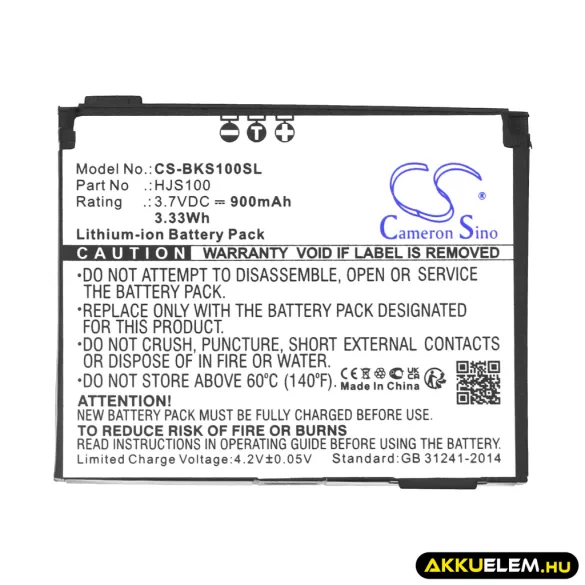 Utángyártott Becker GPS Li-ion akkumulátor 3.7V 900mAh HJS100, 338937010208 - CameronSino