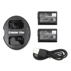   Utángyártott Sony Kozmetikai tükör akkumulátor + töltő szett 7,4V NP-FW50, BC-VW1 - CameronSino