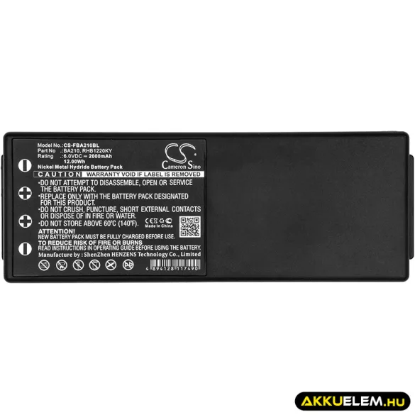 Utángyártott Liebherr Daru távirányító Ni-MH akkumulátor 6V 2000mAh FEKETE - CameronSino