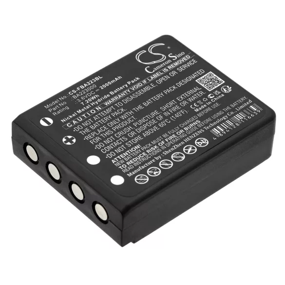 Utángyártott HBC Daru távirányító Ni-MH akkumulátor 3.6V 2000mAh BA223000, BA223030 FEKETE - CameronSino