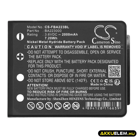 Utángyártott HBC Daru távirányító Ni-MH akkumulátor 3.6V 2000mAh BA223000, BA223030 FEKETE - CameronSino