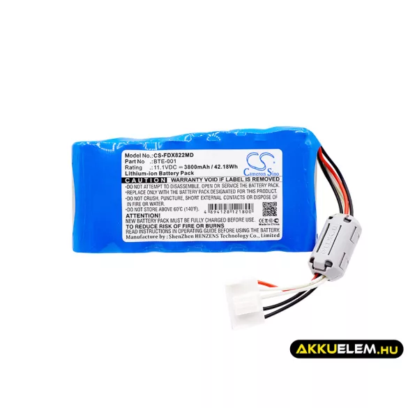 Utángyártott Fukuda Orvosi Li-ion akkumulátor 11.1V 3800mAh BTE-001 - CameronSino