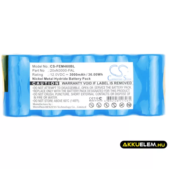 Utángyártott Falard Daru távirányító Ni-MH akkumulátor 12V 3000mAh 20xN3000-FAL - CameronSino