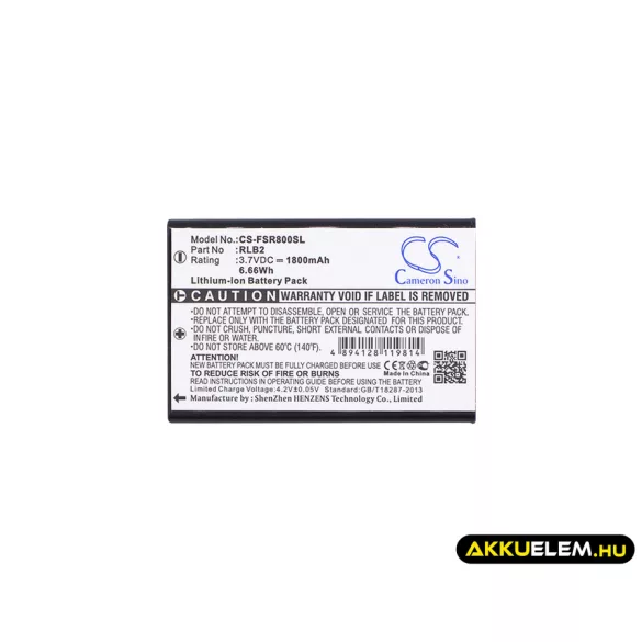 Utángyártott Fieldpiece egyéb Li-ion akkumulátor 3.7V 1800mAh RLB2 - CameronSino