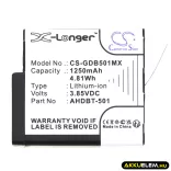 Utángyártott GoPro Kamera Li-ion akkumulátor 3.85V 1250mAh AHDBT-501, AABAT-001 - CameronSino