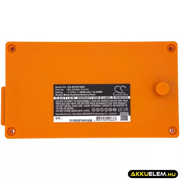Utángyártott Gross Funk Daru távirányító Ni-MH akkumulátor 7.2V 2500mAh BC-GF500, FUA15 - CameronSino