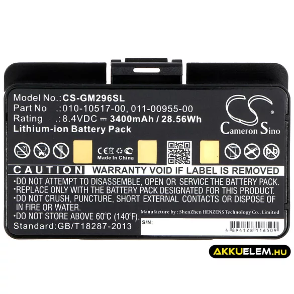 Utángyártott Garmin GPS Li-ion akkumulátor 8.4V 3400mAh 010-10517-00, 011-00955-00 - CameronSino
