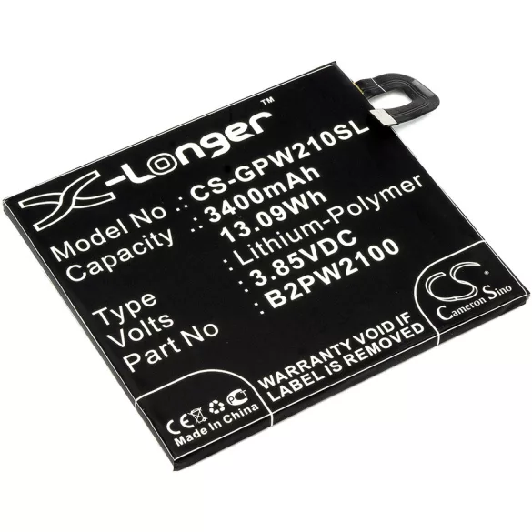 Utángyártott Google mobil Li-Polymer akkumulátor 3.85V 3400mAh B2PW2100, 35H00263-00M - CameronSino