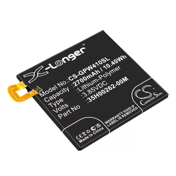 Utángyártott Google mobil Li-Polymer akkumulátor 3.85V 2700mAh 35H00262-00M - CameronSino