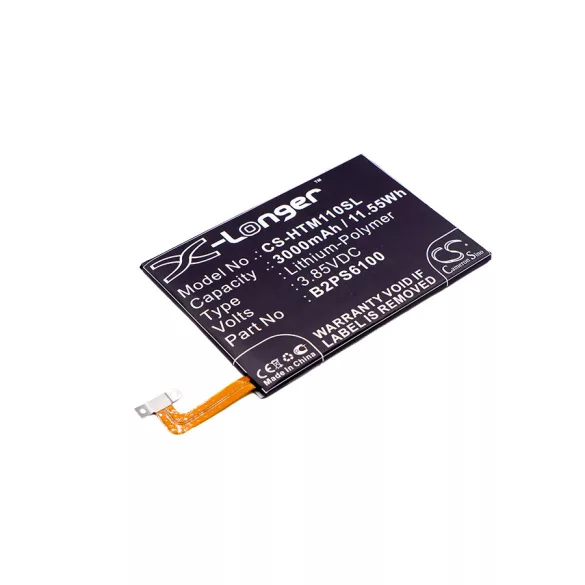 Utángyártott HTC mobil Li-Polymer akkumulátor 3.85V 3000mAh B2PS6100, 35H00256-00 - CameronSino