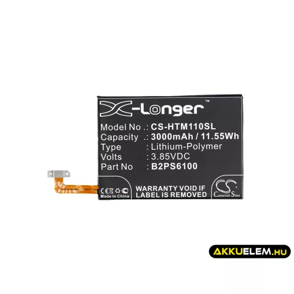 Utángyártott HTC mobil Li-Polymer akkumulátor 3.85V 3000mAh B2PS6100, 35H00256-00 - CameronSino