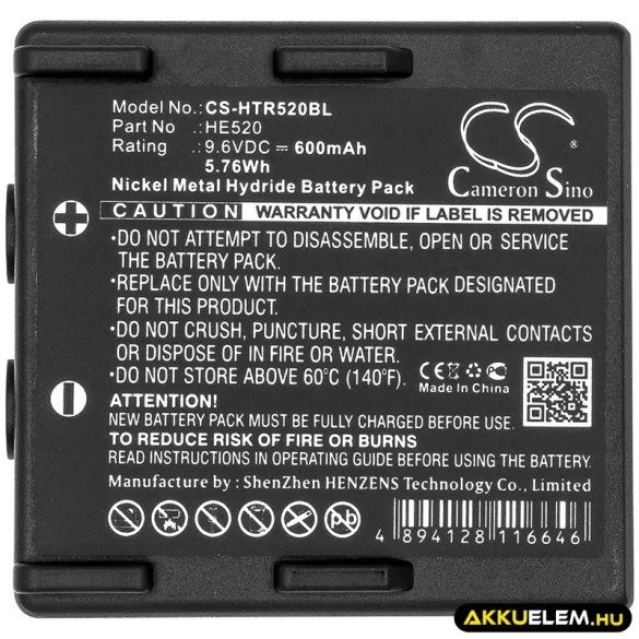 Utángyártott Abitron Daru távirányító Ni-MH akkumulátor 9.6V 600mAh - CameronSino