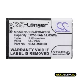 Utángyártott Honeywell Vonalkód szkenner Li-ion akkumulátor 3.7V 1250mAh BAT-MOB00, PS1615000794 - CameronSino