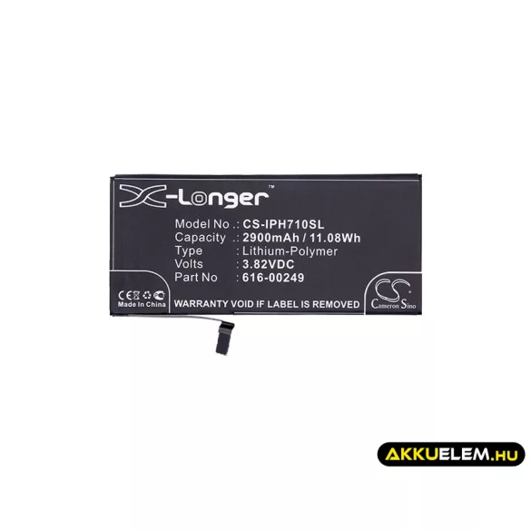 Utángyártott Apple mobil Li-Polymer akkumulátor 3.82V 2900mAh 616-00249, 616-00252 - CameronSino