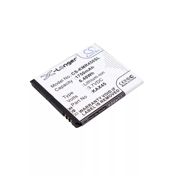 Utángyártott KAZAM mobil Li-ion akkumulátor 3.7V 1750mAh KAX45, KAX45-XJFA007879 - CameronSino
