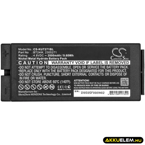 Utángyártott Iribarri Daru távirányító Ni-MH akkumulátor 4.8V 2000mAh BT27iK, BT27iK-1 - CameronSino